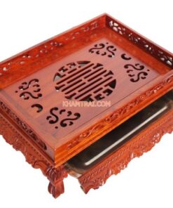 Khay Hương Gỗ Trắc Khắc Rồng