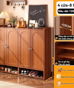 Tủ Giày Gỗ Hương 4 Tầng