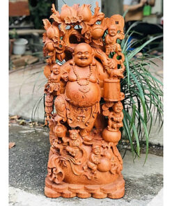 Tượng Phật Di Lặc Gỗ Hương 80cm
