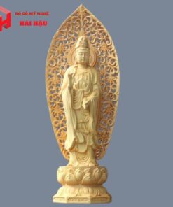 Tượng Phật Gỗ Sồi Đứng